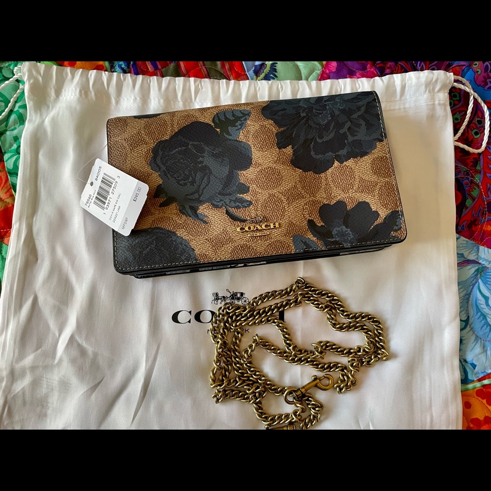 NWT Coach x Kaffe Callie Chain Clutch